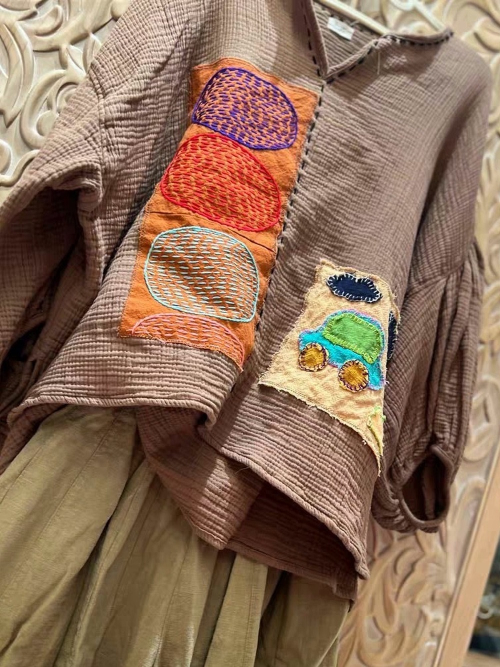 Hand made from Thailand top cotton soft shirt